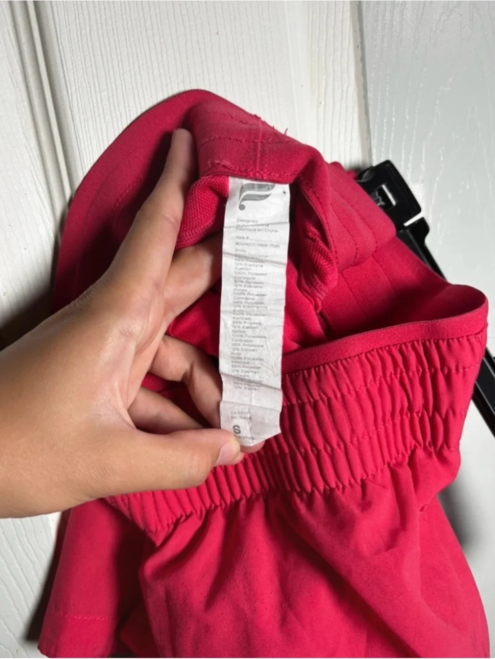 Fabletics pink/Red Women's Athletic Shorts with White Trim